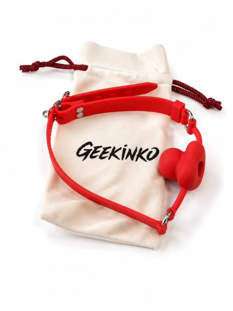 Фото товара Geekinko «Любовное молчание (красный цвет)», кляпы